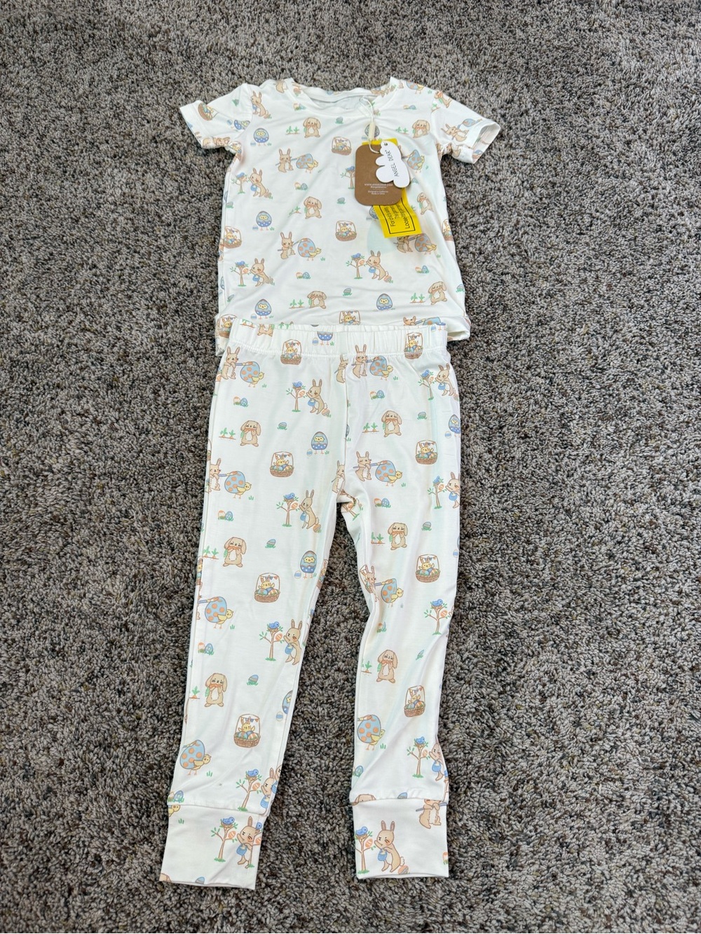 NWT Angel Dear Boys Bunnies At Play 2-Piece Pajama Set - Size 2T